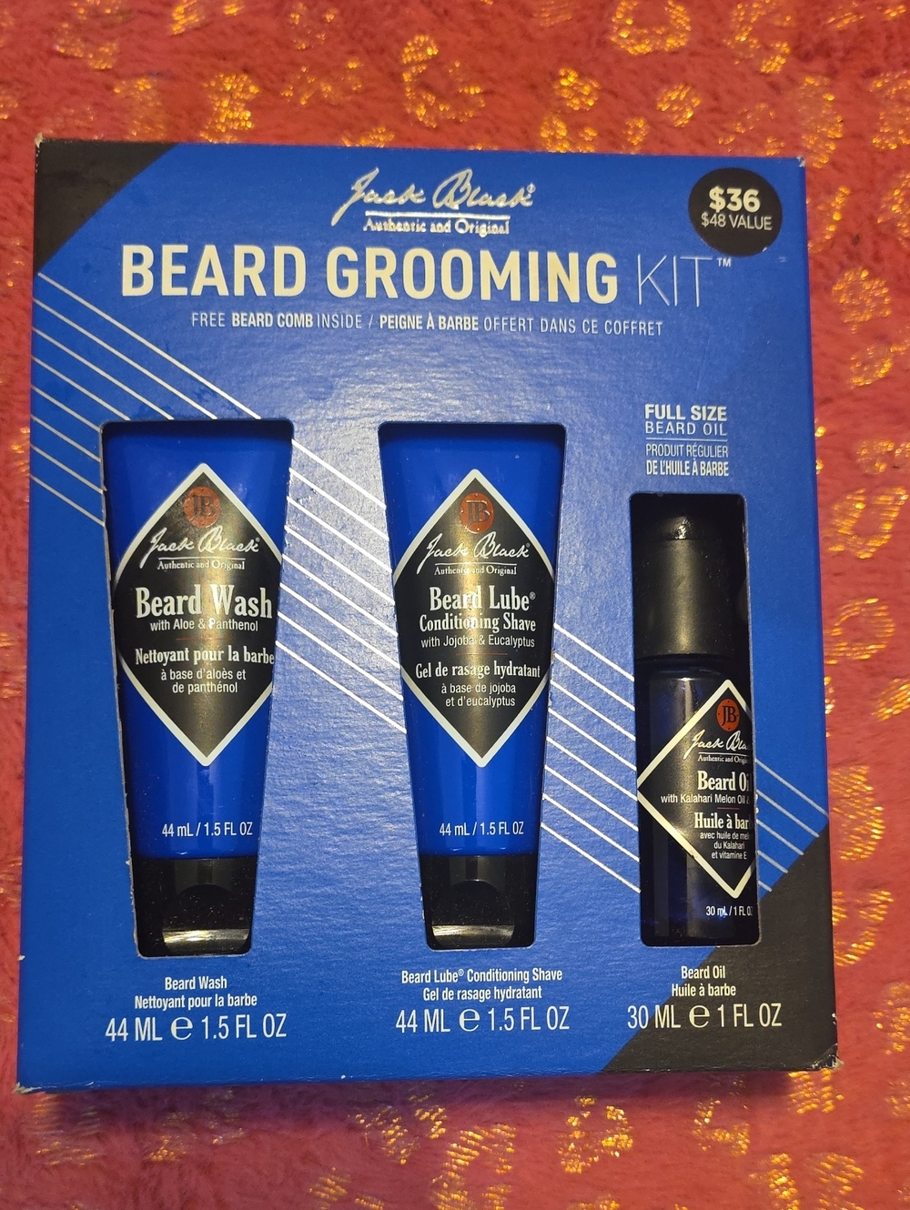 Jack Black Beard Grooming Kit in Blue - Beard Wash, Beard Lube & Beard Oil